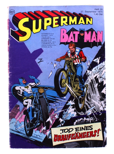 DC Comics Superman Batman Comic Nr. 20 (1975): Tod eines Draufgängers von Ehapa